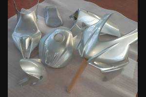 Painted Race Fairings Aprilia RSV4 2015 - 2020 in 2 Colours like the picture + stickers for free Grey - MXPCRV6936