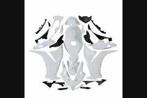 Complete and unpainted fairings in abs with front fender 