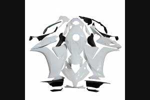 Complete and unpainted fairings in abs with front fender 