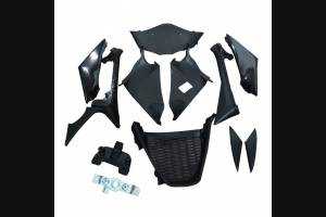 Complete and unpainted fairings in abs with front fender 