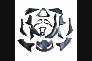 Complete and unpainted fairings in abs with front fender INJ 