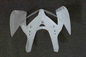 Complete and unpainted fairings in abs with front fender 