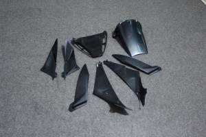 Complete and unpainted fairing in abs without front fender INJ 