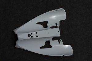 Complete and unpainted fairing in abs without front fender 
