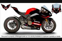 Complete and painted fairings in abs Ducati Panigale V4 for Akrapovic exhaust DUCV4BR