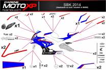 Aufkleber Satz kompatibel mit Bmw S 1000RR 2015 - 2018 - MXPKAD8001