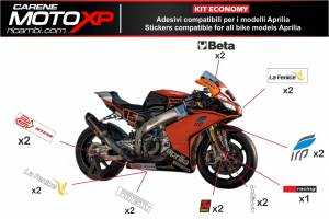 Kit de pegatinas compatible con Aprilia RSV4 2009 - 2014 - MXPKAD8028