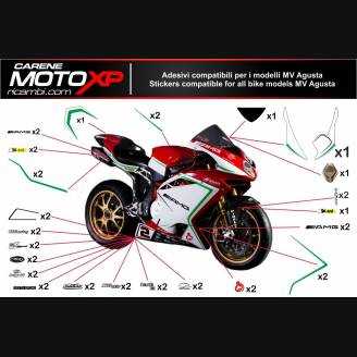 Kit Autocollants compatible avec MV Agusta F4 1000 2010 - 2020 - MXPKAD8347