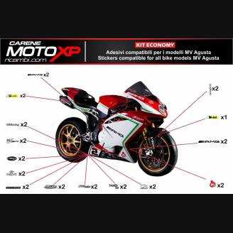 Kit Autocollants compatible avec MV Agusta F4 1000 2010 - 2020 - MXPKAD8348