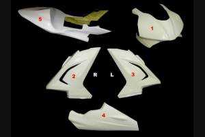 Verkleidungen Aprilia RS 125 2006 - 2010 zusammengesetzt mit mit Hoecker ohne Kotflugel - MXPCRD1058