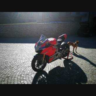 Complete and painted fairings in abs Ducati Panigale V4 for Akrapovic exhaust DUCV4 CSSP
