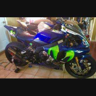 Carenage Racing Peint Yamaha R1 2015 - 2019 + crochets rapides gratuit -MXPCRV11795