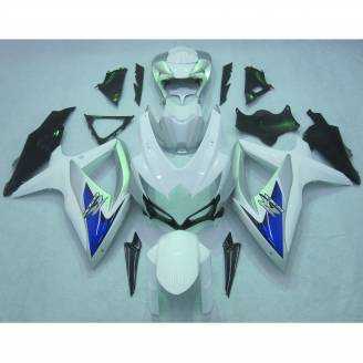 Complete and painted fairings in abs WHITE BLACK 