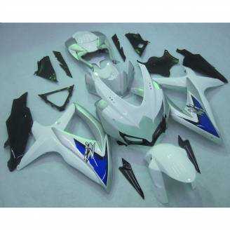 Complete and painted fairings in abs WHITE BLACK 
