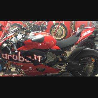 Complete and painted fairings in abs Ducati Panigale V4 for Akrapovic exhaust DUCV4 SB19