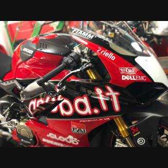 Complete and painted fairings in abs Ducati Panigale V4 for Akrapovic exhaust DUCV4 SB19