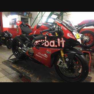 carenado ABS barnizado carrettera Ducati Panigale V4 para escape Akrapovic DUCV4 SB19