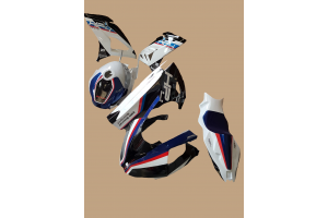 Carénages Peinture + cache réservoir, crochets rapides BHP418