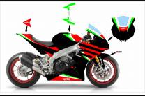 Carénages peinture Matt Black Fluo RSV4 AP15 MTX