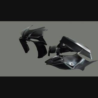 Complete and painted fairings Matt Black without Stickers 
