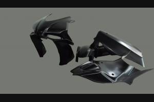 Carénages peinture sans autocollants Matt Black 