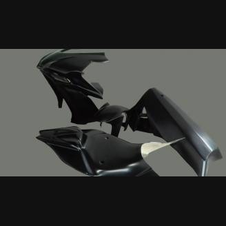 Complete and painted fairings Matt Black without Stickers 