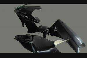 Carene verniciate Racing Nera Opaco Senza Adesivi