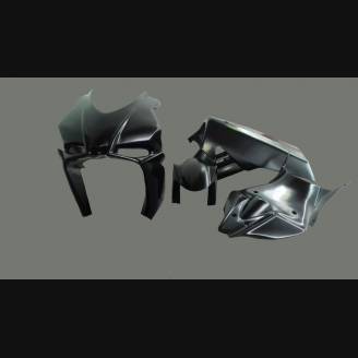 Complete and painted fairings Matt Black without Stickers 