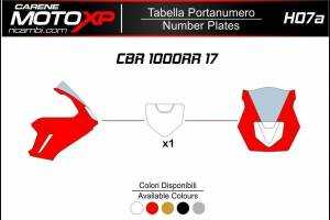 Tabella portanumero Honda Cbr 1000 RR 2017 - 2019 MXPKAV11984