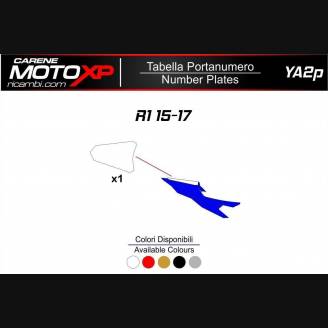 Placa porta número Yamaha R1 2015 - 2019 MXPKAV12245