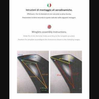 Ducati Schwingen rechts und links auf Carbon für Aprilia RSV4 2015 - 2020 - MXPCAV12469