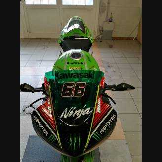 Lackierte Straße Verkleidung auf ABS kompatibel mit Kawasaki ZX6R 636 2003 - 2004 - MXPCAV3552