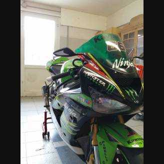 Lackierte Straße Verkleidung auf ABS kompatibel mit Kawasaki ZX6R 636 2003 - 2004 - MXPCAV3552