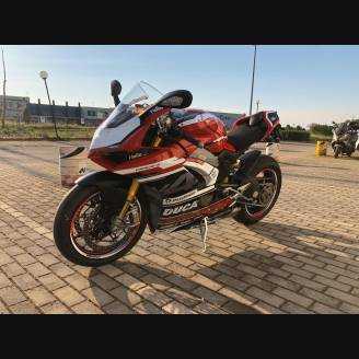 Lackierte Straße Verkleidung auf ABS kompatibel mit Ducati Panigale V4 V4S fur Akrapovic Auspuff - MXPCAV11947