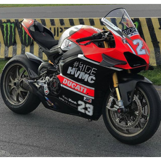 Carenage Racing Peint Ducati Panigale V4 V4S 2020 de Pare-bouee coque Neoprene + crochets rapide - MXPCRV12766