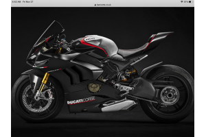 Carene stradali in abs verniciate per Ducati Panigale V4 V4S per scarico Akrapovic 2020 - 2021 - MXPCAV12832