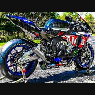 Lackierte Rennverkleidung Yamaha R1 2015 - 2019 + Schrauben, Schnellverschlüsse -MXPCRV12873