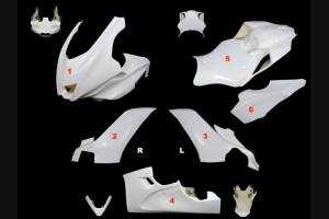 Yamaha R6 2017 - 2021 fairings in 5 Pieces without front fender - MXPCRD7006