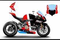 Painted Race Fairings Ducati Panigale V4 V4S 2020 - 2021 with back seat Neoprene seat + screws, fasteners - MXPCRV12769