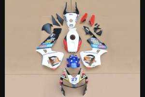 Lackierte Straße Verkleidung auf ABS kompatibel mit Honda CBR 600 RR 2003 - 2004 - MXPCAV11554