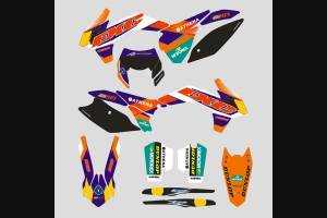 Kit adesivi compatibile con per KTM SX 125 200 250 300 350 450 2007 2010 - MXPKAD13375