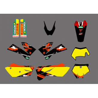 Kit de pegatinas compatible con per KTM EXC EXC-F 200 250 450 2005 - 2007 - MXPKAD13394