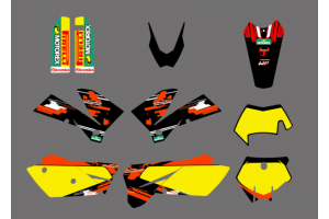Sticker set compatible with per KTM EXC EXC-F 200 250 450 2005 - 2007 - MXPKAD13421