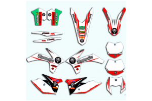 Kit Autocollants compatible avec per KTM EXC EXC-F 125 200 250 350 450 2012 - 2013 - MXPKAD13430