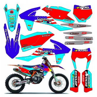 Sticker set compatible with per KTM EXC EXC-F 200 250 300 350 450 2017 - 2019 - MXPKAD13450