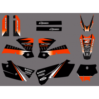 Kit Autocollants compatible avec per KTM SX 125 200 250 300 350 450 2013 2016 - MXPKAD13380