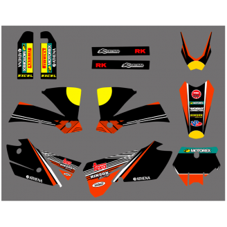 Kit adesivi compatibile con per KTM SX 125 200 250 300 350 450 2013 2016 - MXPKAD13482