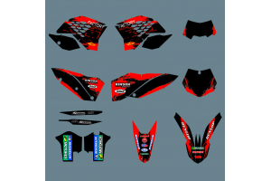 Sticker set compatible with per KTM SX 125 200 250 300 350 450 2007 2010 - MXPKAD13485