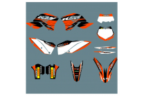 Kit Autocollants compatible avec per KTM SX 125 200 250 300 350 450 2007 2010 - MXPKAD13489