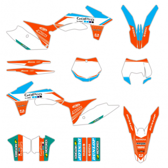 Sticker set compatible with per KTM SX 125 200 250 300 350 450 2013 2016 - MXPKAD13495